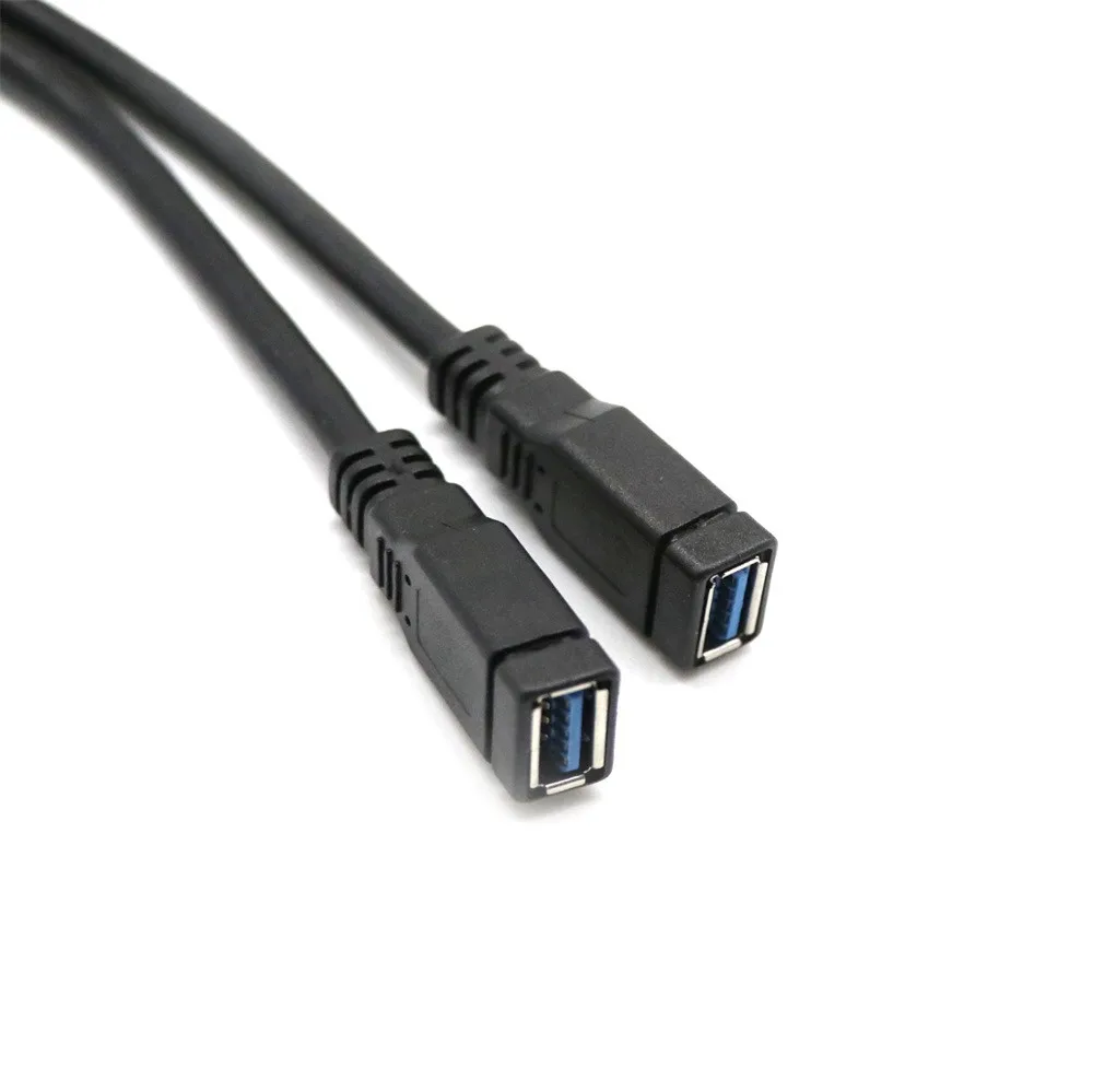 Хит продаж 2 порта USB 3 0 Type A до 20 pin Материнская плата гнездовой разъем y кабель
