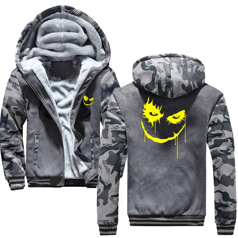 

High Quality Clown Joker Bloody Mouth Printing Hooded Sweatshirt Mens Hoodie Tracksuit Sweat Coat Casual Sportswear Hoodies