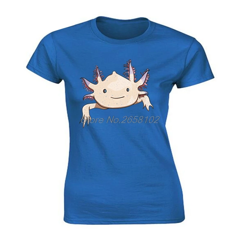 Axolotl Friend женская футболка с забавным мультяшным принтом животных 100% хлопок