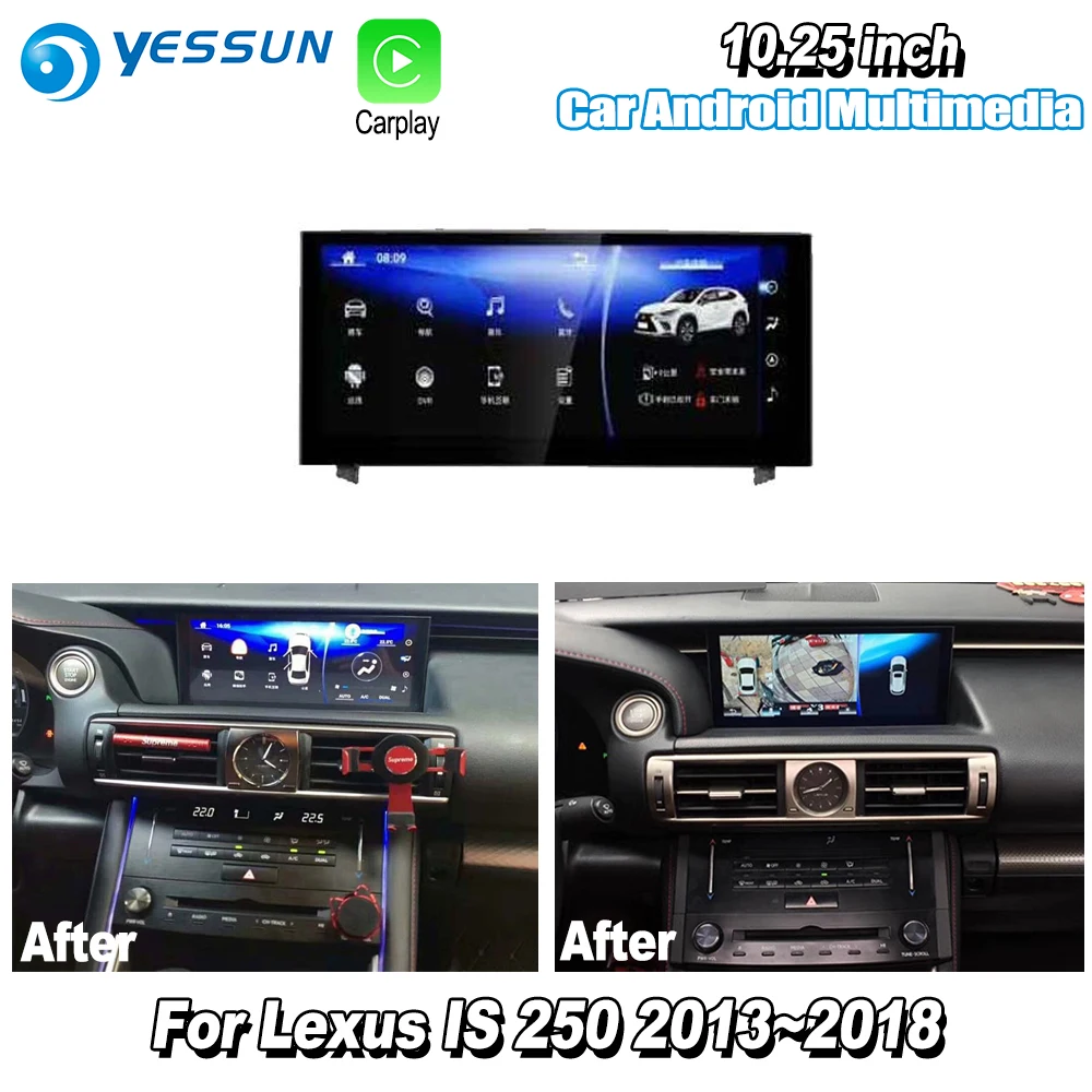 YESSUN 10,2" для Lexus IS 250~ автомобиль Android Carplay gps Navi карты навигации плеер Радио Стерео Wi-Fi без DVD