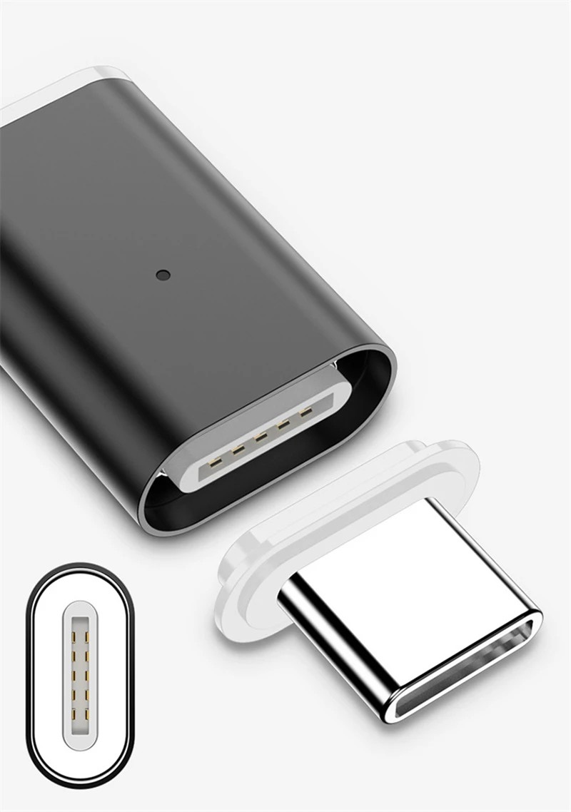 3A MAX type-C Магнитный адаптер для передачи данных для SAMSUNG S10 Plus S9+ Note 8 Xiaomi OnePlus 7 6T 5 Быстрая зарядка Магнитный USB-C разъем