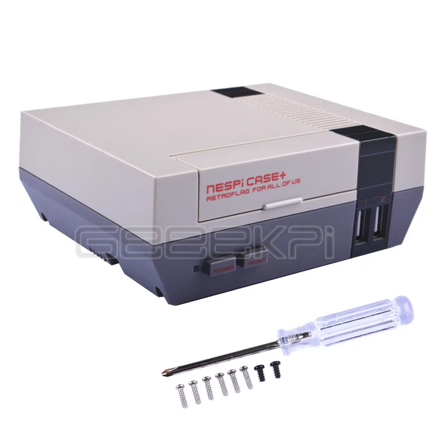 Only Case GeeekPi Retroflag NESPI чехол+ плюс безопасное выключение функциональная кнопка питания комплект для Raspberry Pi 3 B+/3/2B - Цвет: Only Case