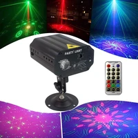 led club disco dj party light red green laser projector lights with 16 patterns sound control led xmas stage projector light