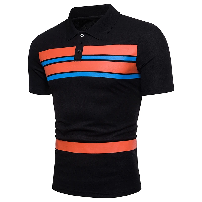 Новинка 2018 стильные мужские топы повседневные модные брендовые летние полосатые