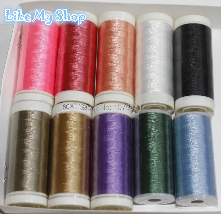 Нить из полиэстера 150D/3 высокопрочная нить для шитья 10 разных цветов бесплатная