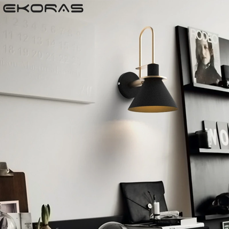Скандинавская настенная лампа современный прикроватный светильник для спальни
