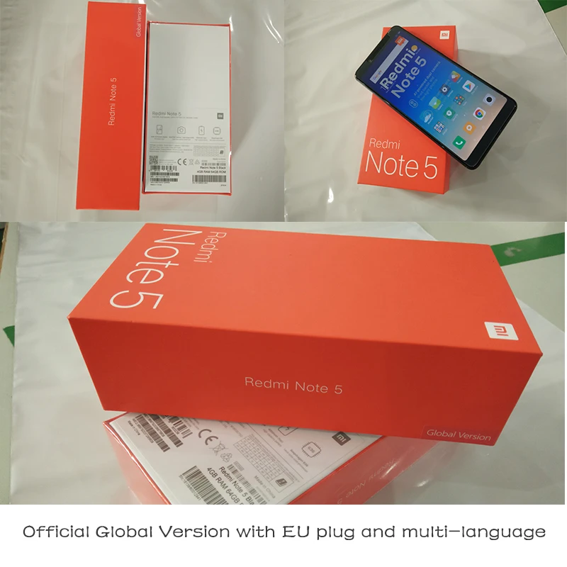 Смартфон Xiaomi Redmi Note 5 4 Гб + 64 ГБ Восьмиядерный процессор Snapdragon глобальная версия