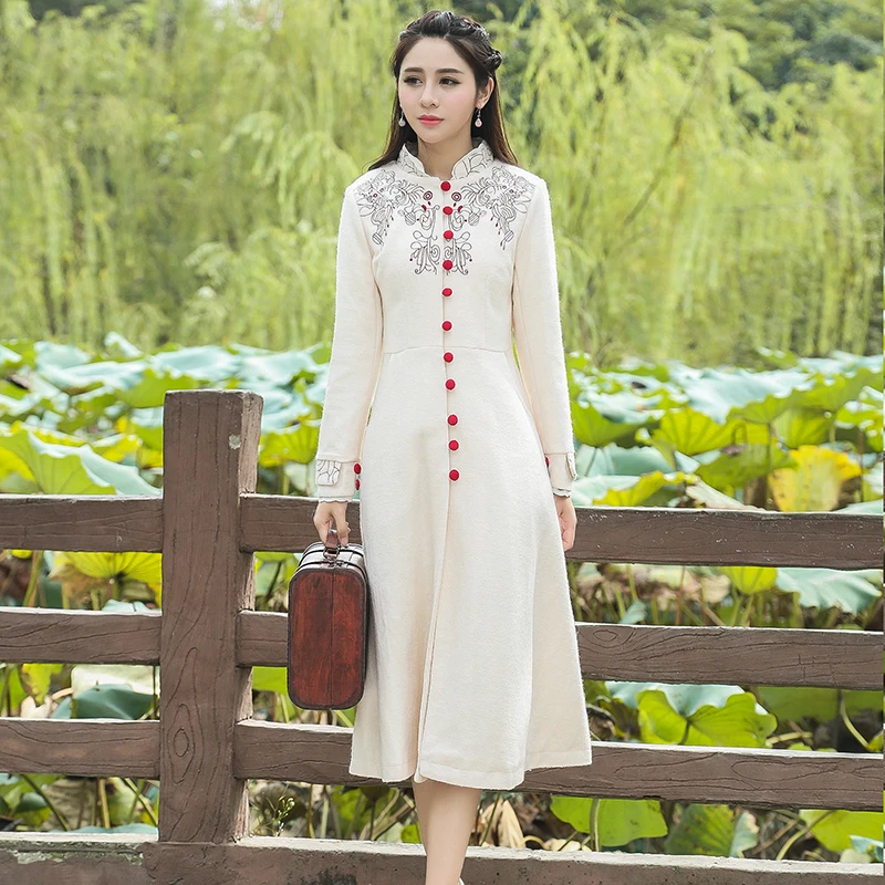 2016 зимнее женское пальто винтажное Ретро однобортное шерстяное с