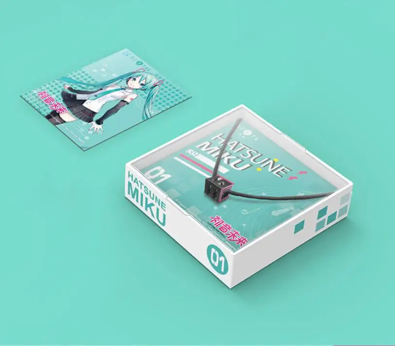 VOCALOID Hatsune Miku 39 ожерелье с подвесками-кубиками Гальванизированный матовый металл