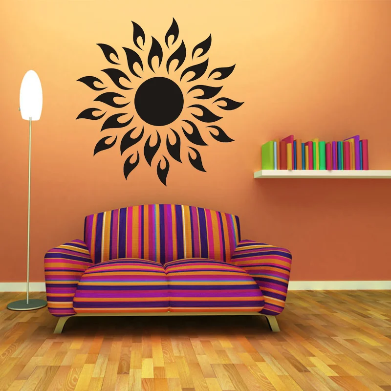 3D Наклейка на стену Высокое качество наклейка йога зеркало в форме подсолнуха