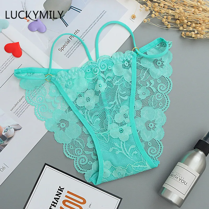 Luckymily 2018 женские сексуальные трусики с открытой промежностью Дамские кружевные