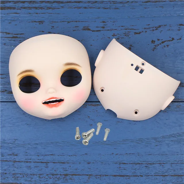 matte face-B Blyth кукла ледяной индивидуальные лицо открытый рот с зубами язык белая кожа губы вырезает бровь лицо с задней пластиной и винтами - Цвет: matte face-B