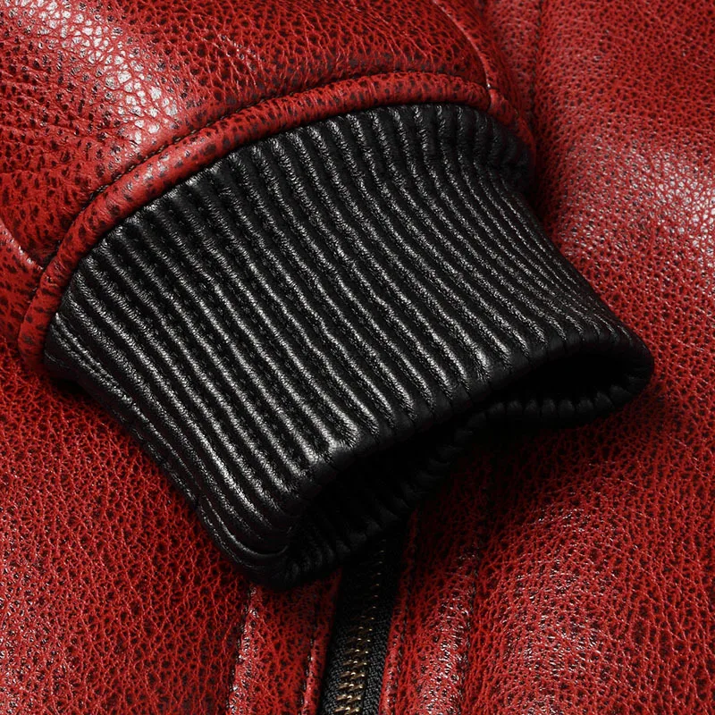 Мужская куртка из натуральной овечьей кожи AYUNSUE зимняя натурального меха