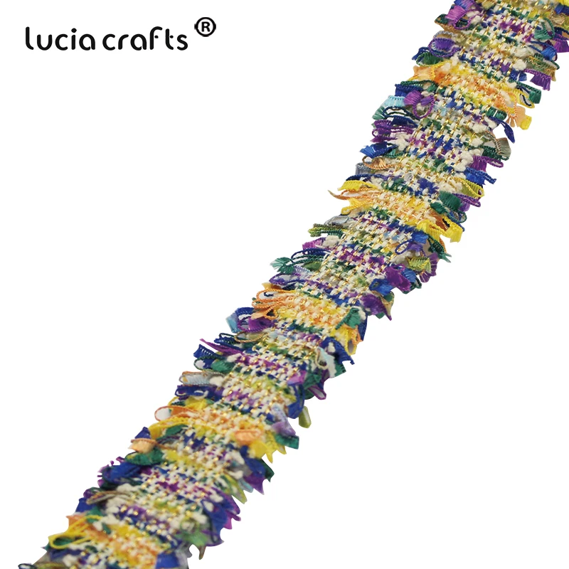 Lucia crafts 2 ярда разноцветная кружевная лента для самостоятельного пошива одежды воротник повязка на голову ремесла материал аксессуары N0705