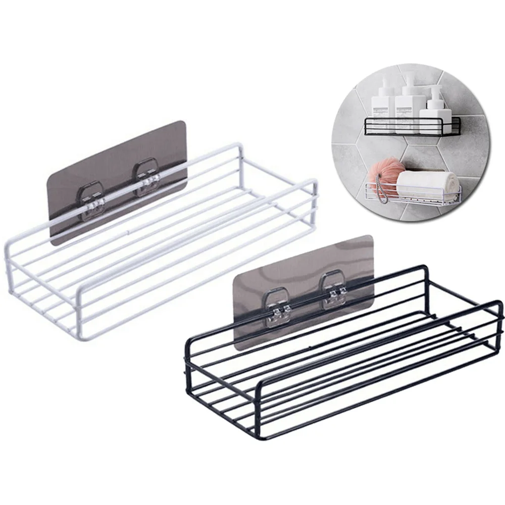 1* Shower Shelf Storage Attachment Washing Basket Wall Mount Rack Hanging Wear-resistant