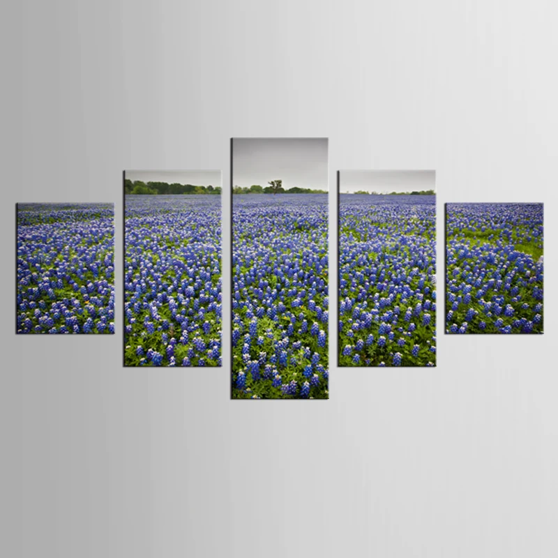 5 шт./компл. холст с рисунком лаванды дома пейзаж картины домашний декор настенные