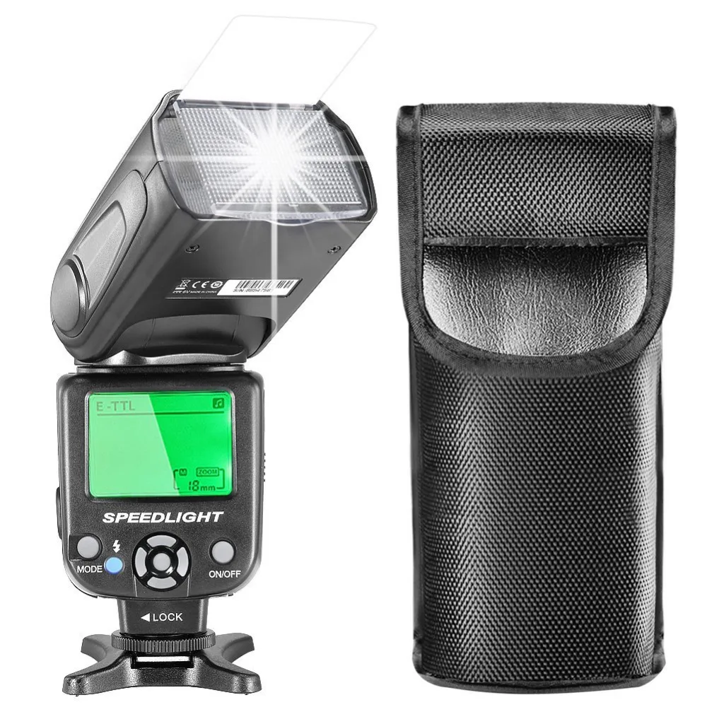 Вспышка Neewer E TTL Speedlite ЖК дисплей жесткий диффузор + Защитная сумка для Canon 7D Mark II/5D II