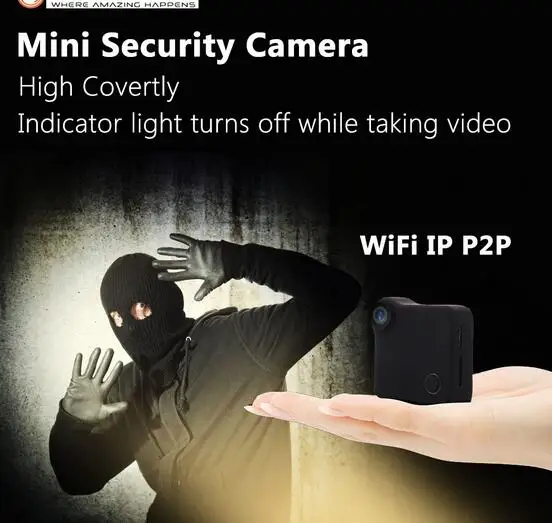 Миниатюрная IP-камера с Wi-Fi P2P многофункциональная нательная камера HD 720P H.264