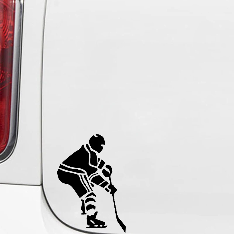 

QYPF 11.4*15CM Interesting Hockey Decor Car Styling Stickers Silhouette Accessories Extreme Movement Vinyl C16-0565