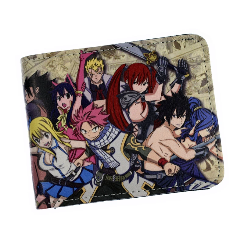 Новое поступление Аниме Fairytail короткий бумажник с держатель для карт Портмоне