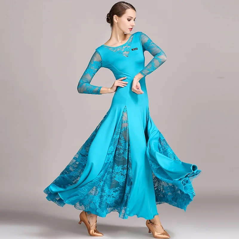 Женское платье для бальных танцев 4 цвета стандартные юбки кружевные платья