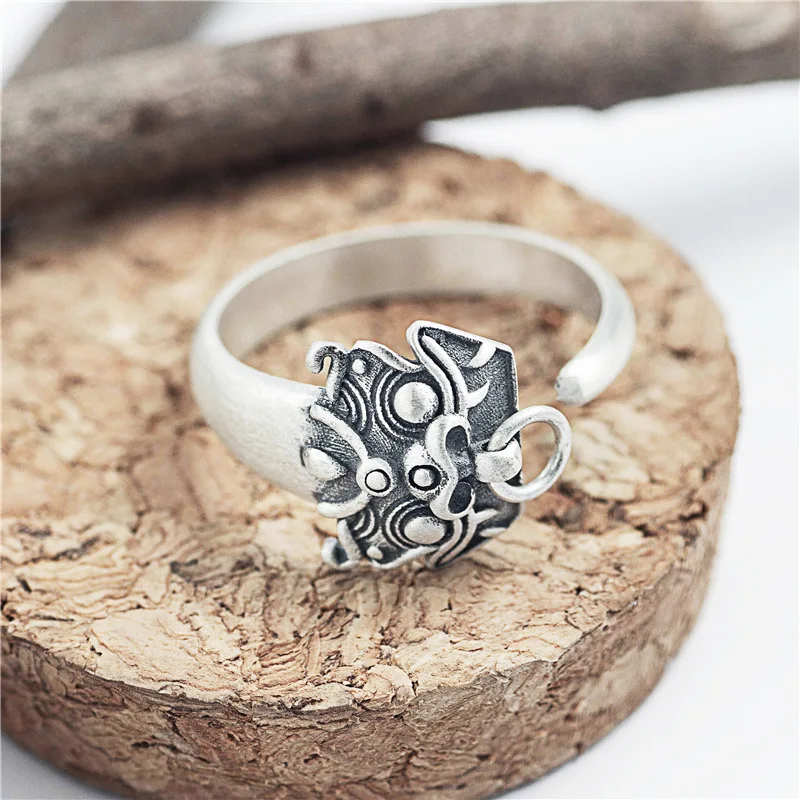 Женское Винтажное кольцо из серебра 100% пробы с регулируемым размером|Кольца| |