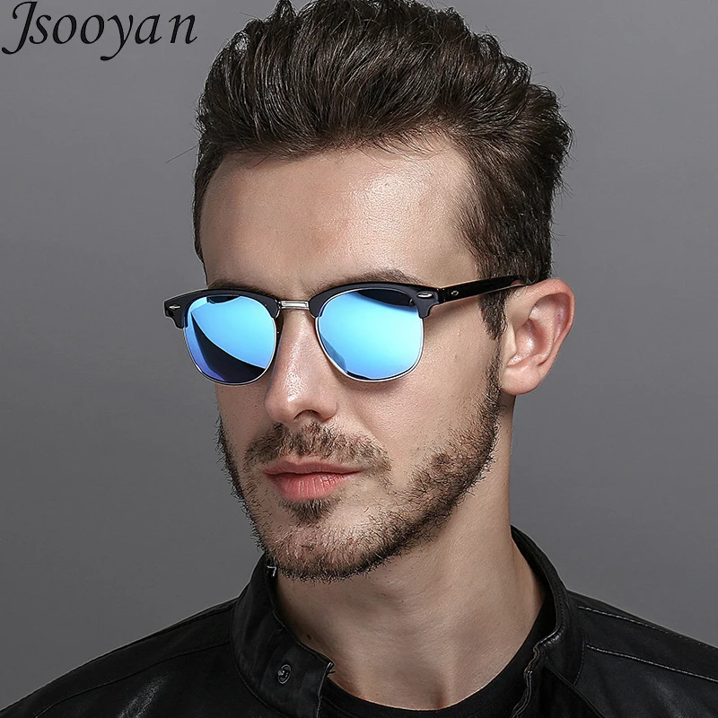 Поляризованные солнцезащитные очки Jsooyan, мужская мода, солнцезащитные очки ночного видения для вождения, классические круглые солнцезащитные очки в стиле ретро, солнцезащитные очки, мужские очки
