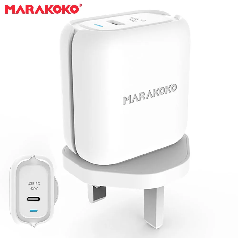 Marakoko MA35 Великобритания Plug USB-C PD3.0/Мощность Delivery3.0 стены Зарядное устройство 24 Вт