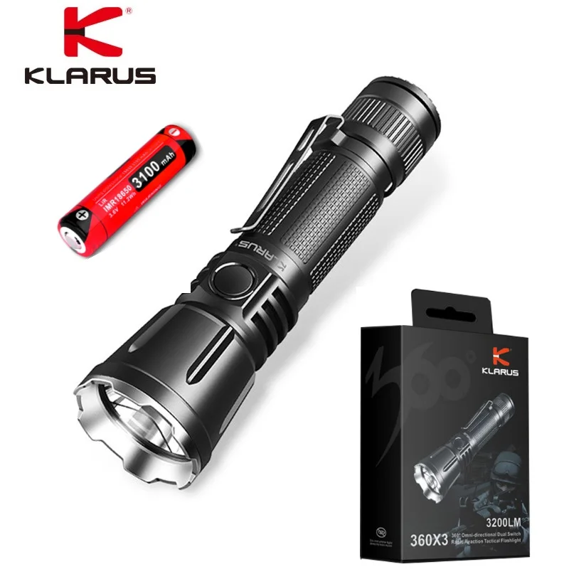 Кларус 360X3 светодиодный тактический вспышки светильник CREE XHP70.2 3200 люмен бросок 283