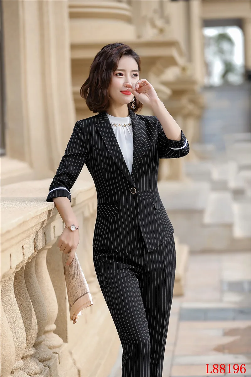 Модный повседневный женский белый полосатый Блейзер женские куртки рабочая