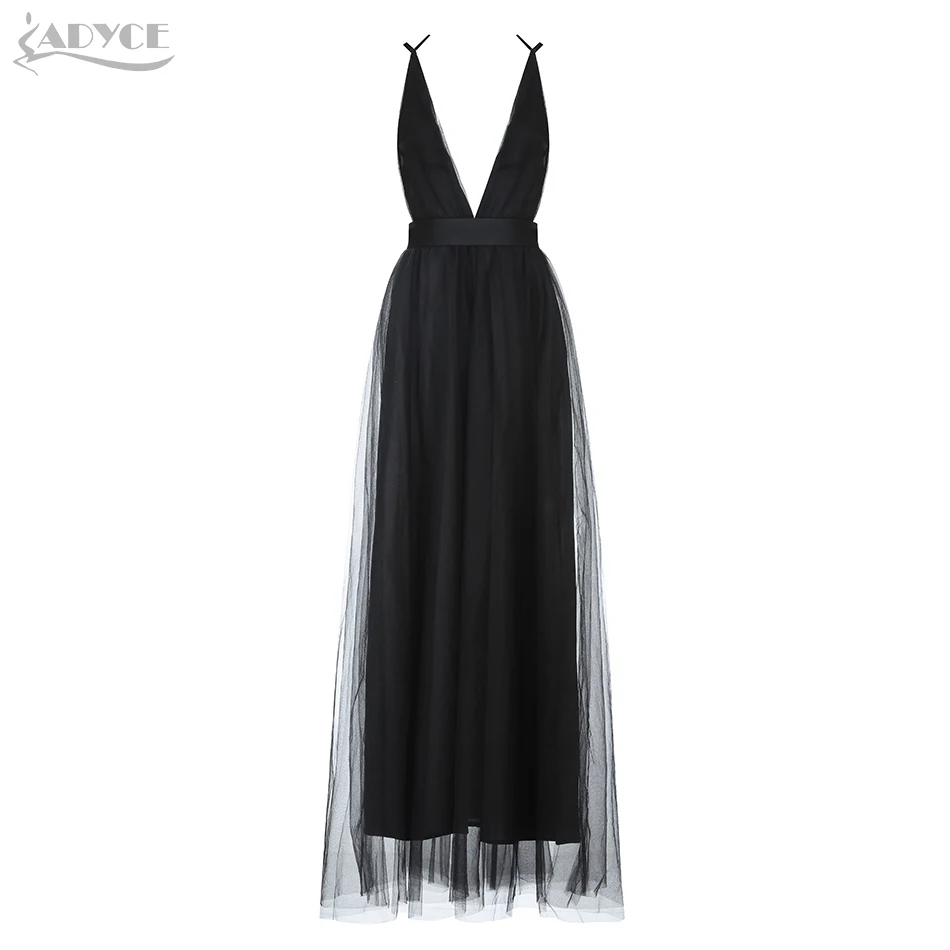 Adyce New Summer Fashion Celebrity Evening Party Dress Women Luxury Black White Lace Sexy Backless Sleeveless Club Dresses