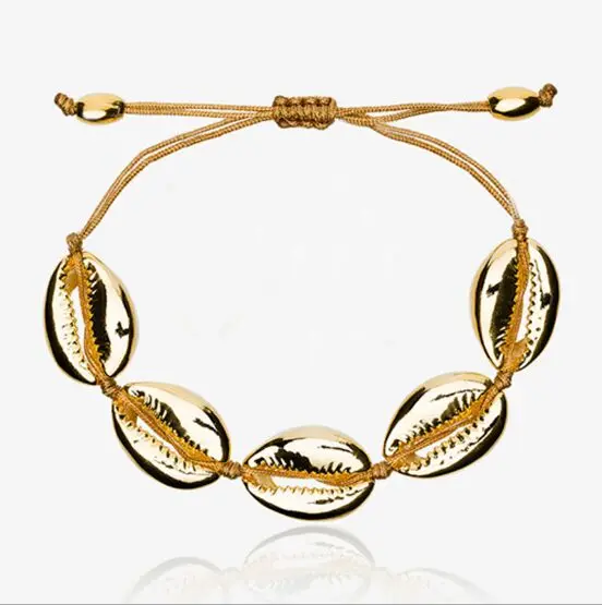 1 шт. каури женский браслет регулируемый бохо макраме дружба настоящая Морская