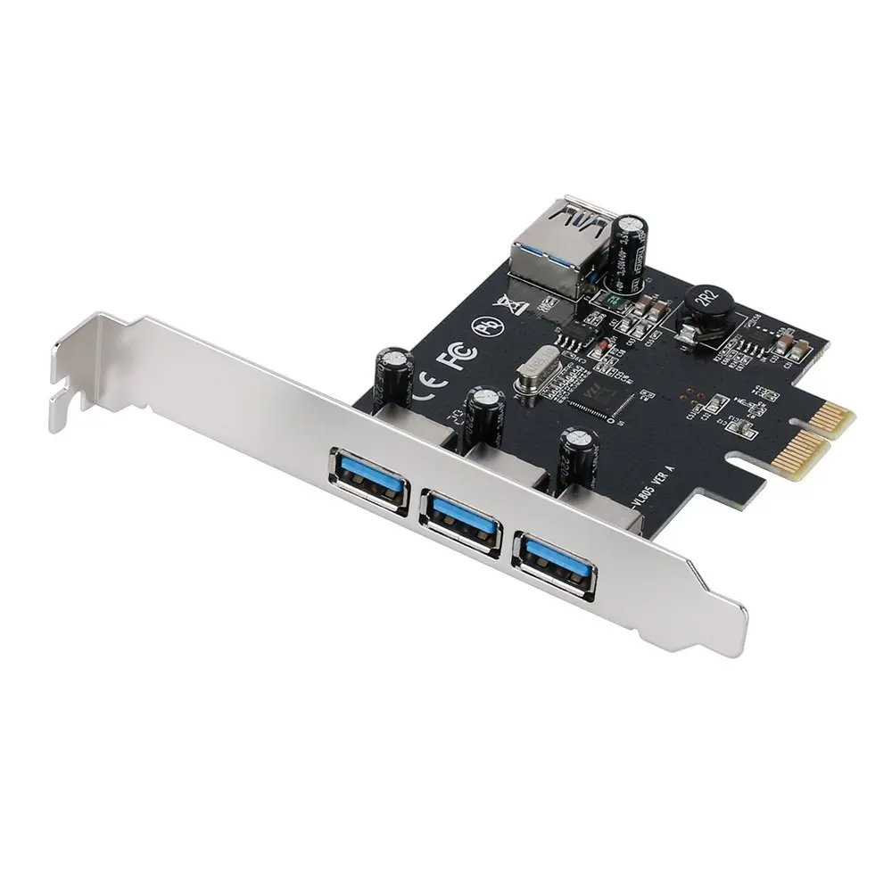 Плата расширения Zeadow USB 3 0 PCIe адаптер PCI e к 4 портам Express концентратор контроллера для Windows настольного ПК с