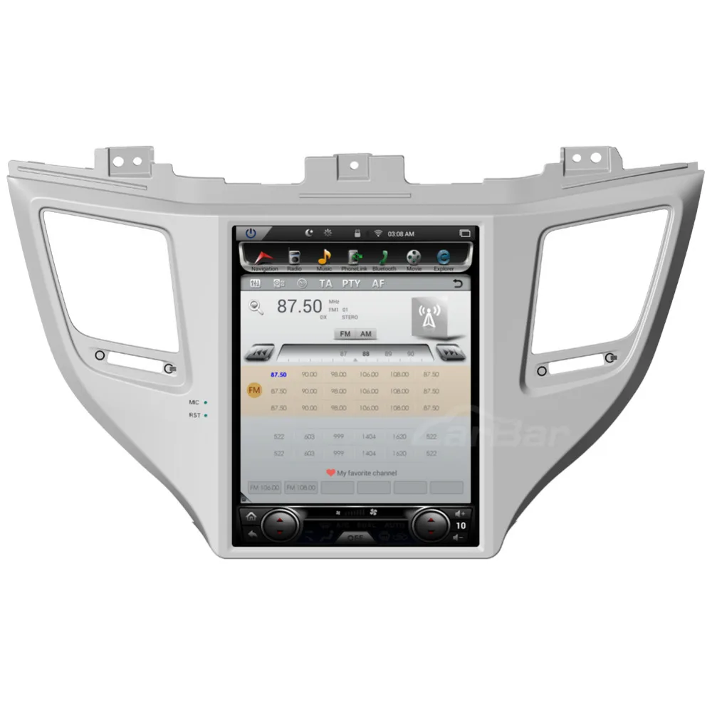 1" вертикальный экран Tesla стиль 1024*768 Android автомобильный DVD gps навигация радио аудио стерео плеер для hyundai Tucson