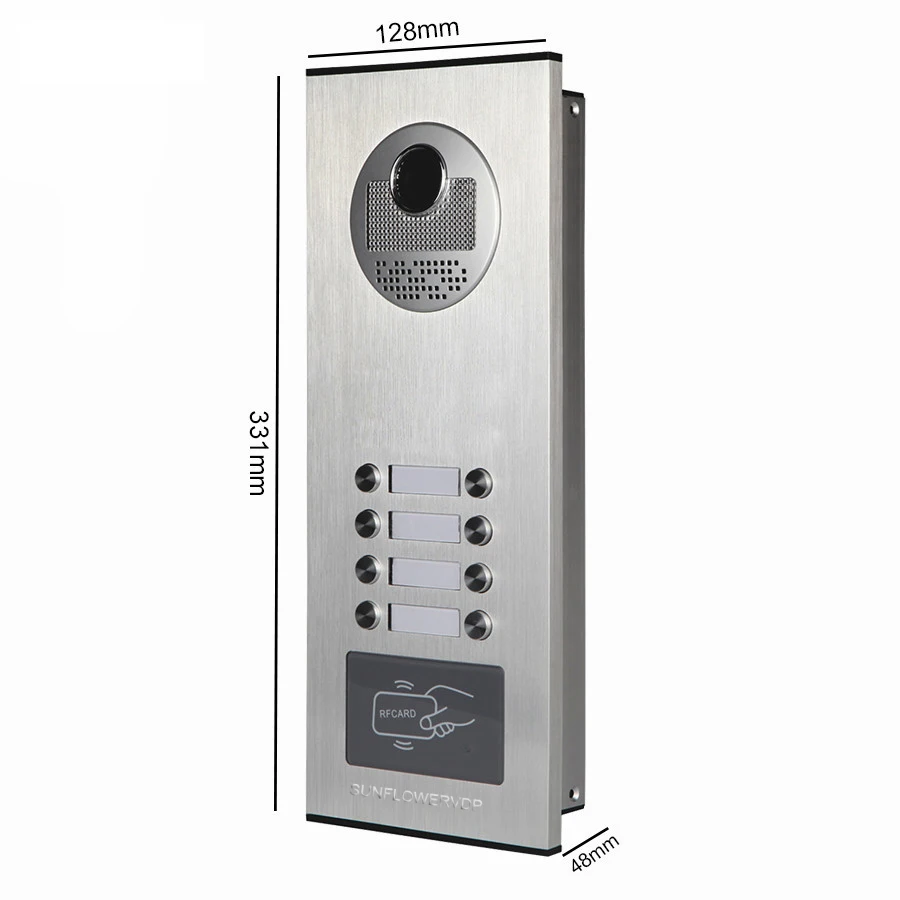 For 8 Apartments Video Door Entry System Home Keys to The Intercom 7inch Access Control +Electric Strike Lock | Безопасность и