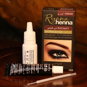 Натуральные ресницы Ryana Henna, профессиональный цветной крем-тинт для бровей, 15 минут быстрого оттенка, коричневый и черный, доступно легкое окрашивание