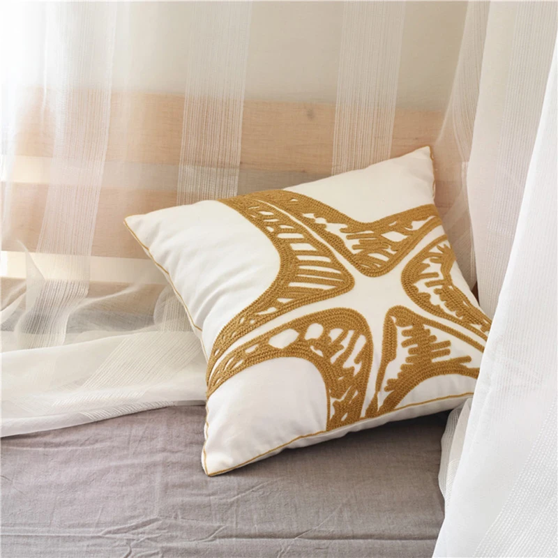 EHOMEBUY Современная Подушка желтая Морская звезда домашний стул для отеля