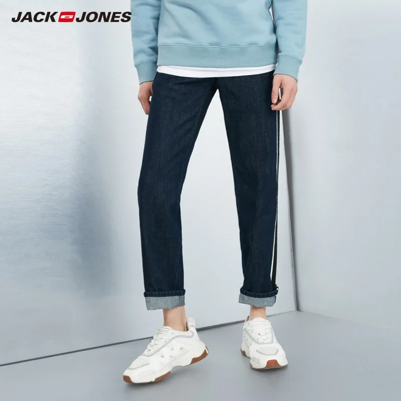 JackJones мужские темно-свободные прямые джинсы из 100% хлопка | 219232502 Мужская одежда