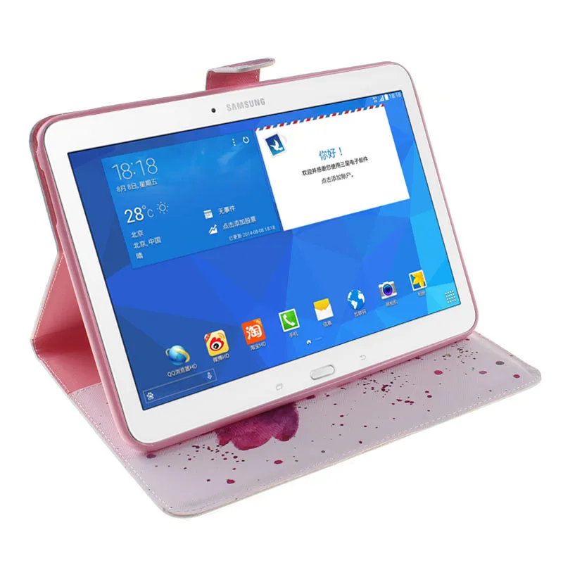 Магнитный кожаный чехол подставка с рисунком для Samsung Galaxy Tab 4 10 1 T530 T531 T535 чехлы