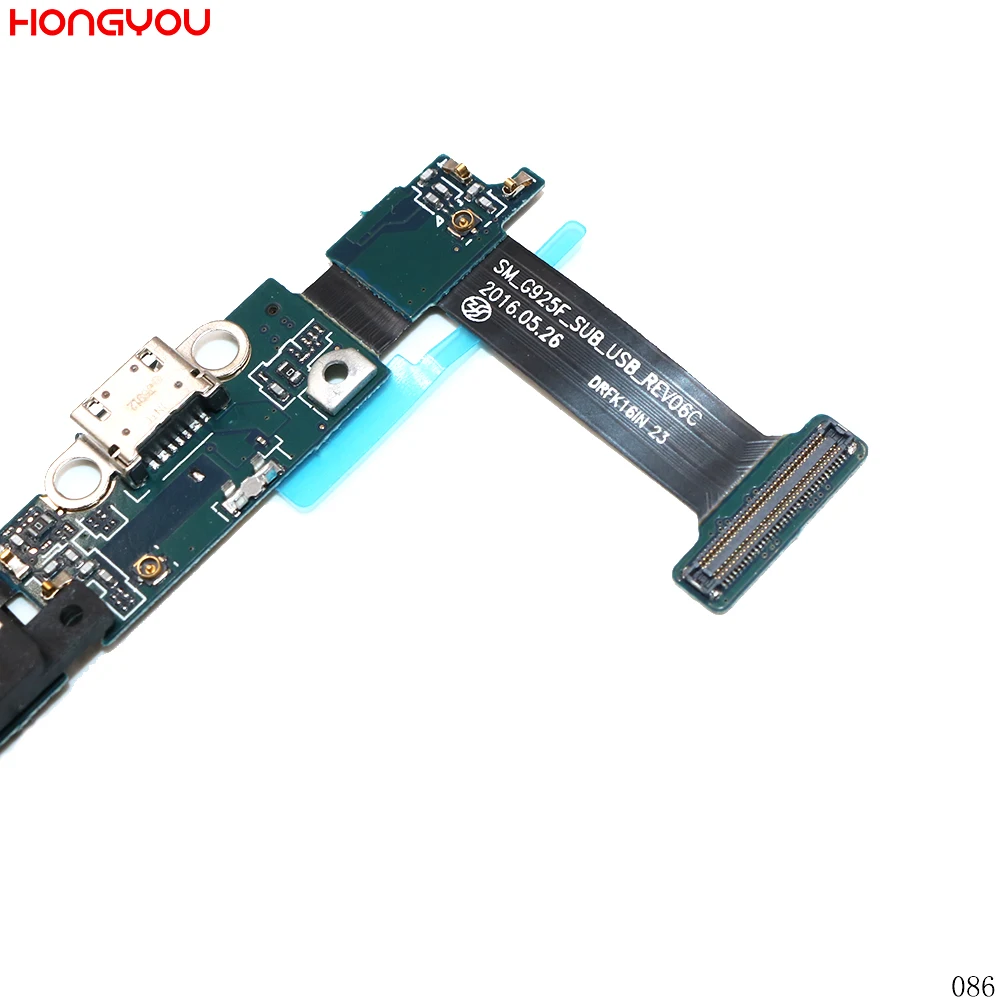 Usb порт для зарядки разъем для зарядки док-станции гибкий кабель с аудио разъемом для наушников для samsung Galaxy S6 Edge G925F