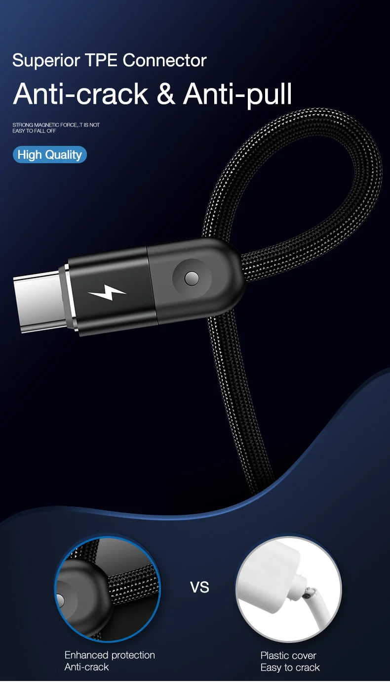 CAFELE usb зарядный кабель для iPhone Micro type C USB кабель для samsung huawei Xiaomi передачи данных Магнитный кабель светодиодный светильник