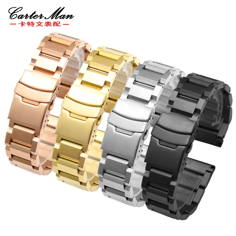 

New High quality watchband Stainless steel strap 18mm 20mm 22mm 24mm General style steel bracelet