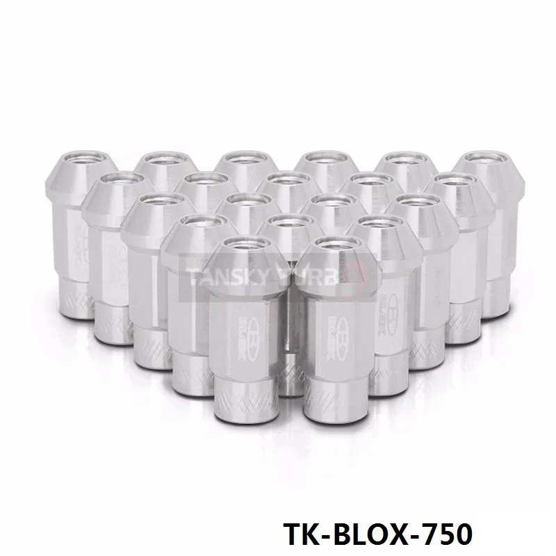 Серебристый Колесные гайки Blox Кованые 7075 Алюминиевые Колесные гайки P 1,5/1,25, L: 50 мм 20 шт EP-BLOX-750-ALBZ - Название цвета: Серебристый