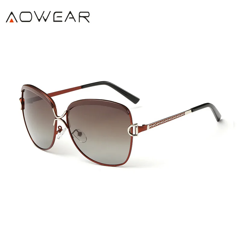 AOWEAR, винтажные негабаритные солнцезащитные очки, женские, поляризационные, UV400, оттенки, очки для вождения, солнцезащитные очки, Большая квадратная оправа, очки Gafas