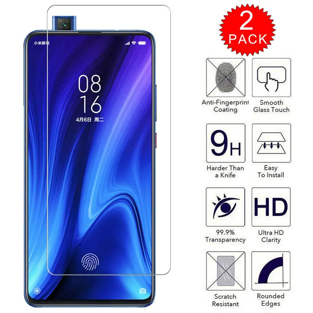 2 шт прозрачное стекло для Xiaomi Redmi Note 7 6 5 Pro RedMi K20 Pro 7A 6 Pro 6A защитная пленка из закаленного стекла для экрана