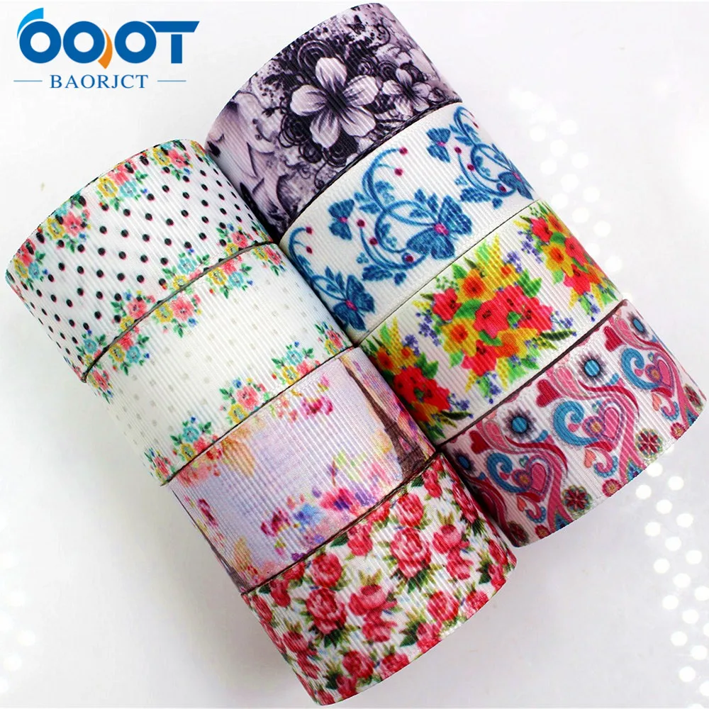 OOOT BAORJCT 175192 1 'ཕ мм корсажная лента с цветочным принтом DIY аксессуары для волос