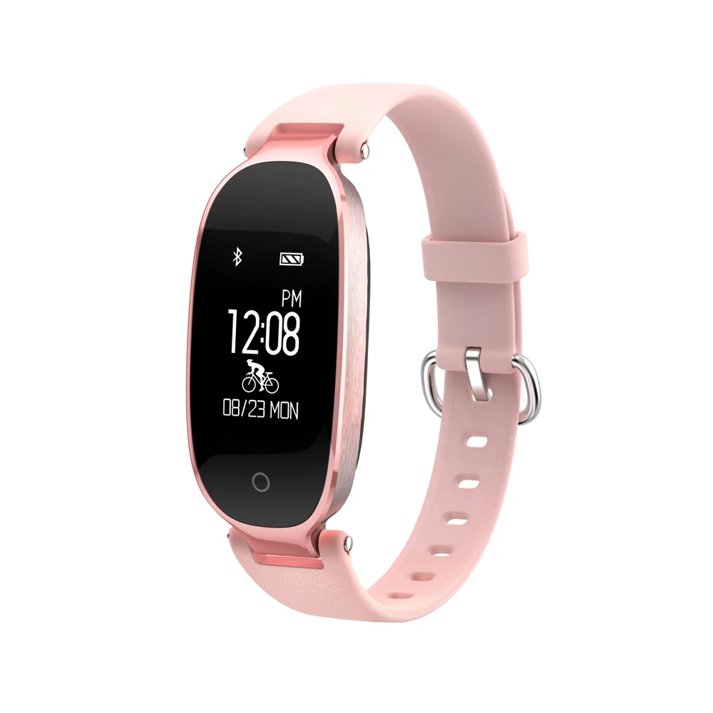 pink VESTMADRA S3+ фитнес-трекер, умный Браслет, водонепроницаемый, пульсометр, умный Браслет для занятий спортом, умный браслет для женщин - Цвет: pink