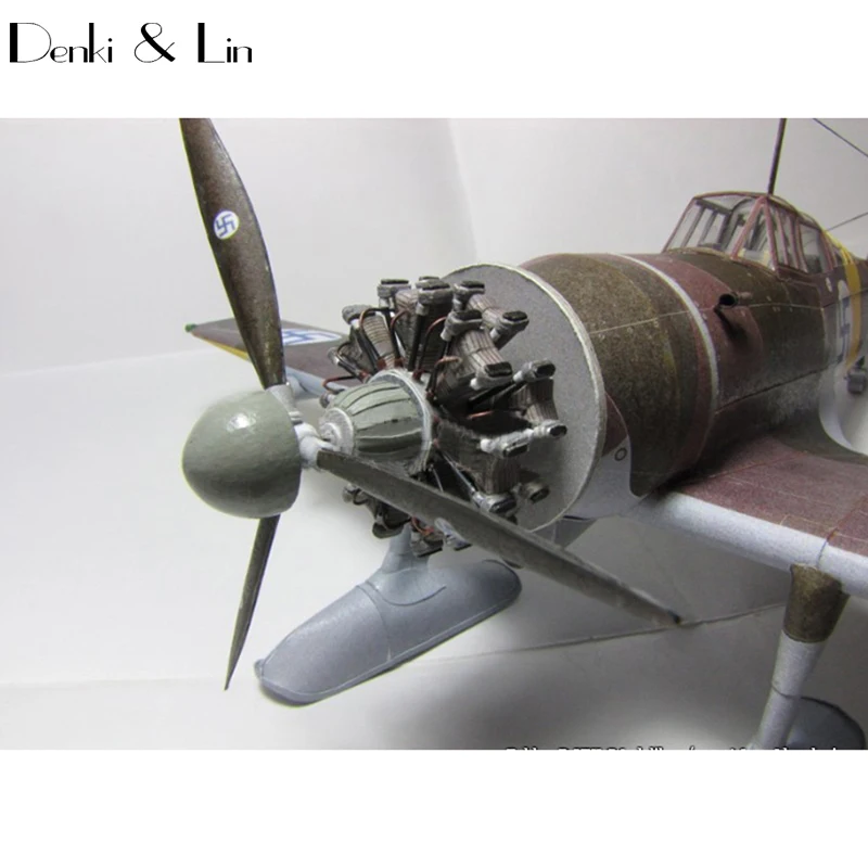 1:32 3D Fokker D. ХХI истребитель самолет Бумажная модель Сборка ручная работа игра-головоломка DIY Детская игрушка Denki& Lin