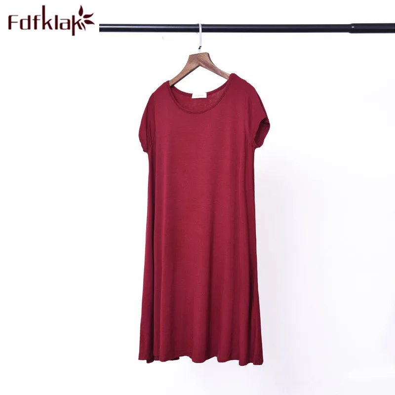 

Casual short nightgowns women modal cotton soft nightshirt female night wear dress loose summer night gown ladies nightdress