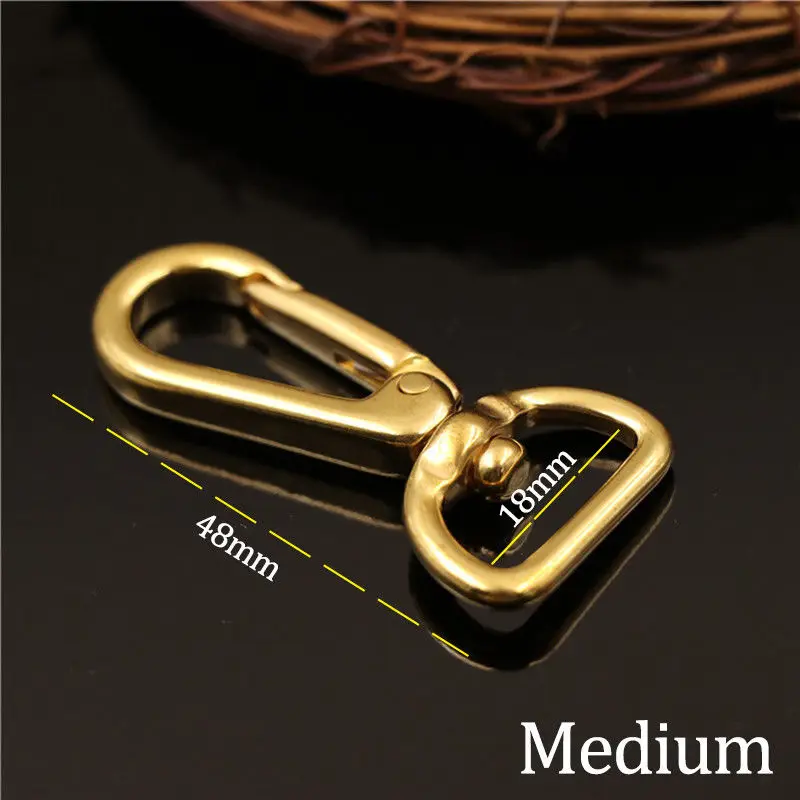 inside width 18mm 2 шт., крепкие латунные крючки с защелками, поворотные зажимы для глаз, металлические пряжки, кожаная сумка для багажа, брелок, ошейник для собак, застежки для лобстеров - Цвет: inside width 18mm